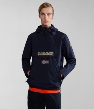 Anoraks Napapijri Rainforest Pocket Summer Anorak Jacket Panske Tmavo Modre | 132054GXU