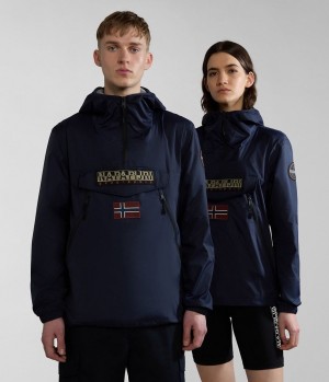 Anoraks Napapijri Rainforest Ripstop Anorak Jacket - Unisex Panske Tmavo Modre | 791408JCL