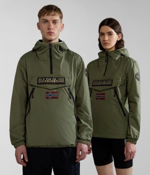 Anoraks Napapijri Rainforest Ripstop Anorak Jacket - Unisex Panske Zelene | 672183SLM