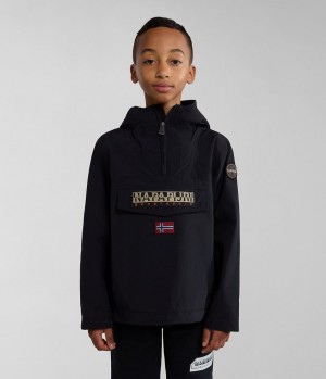 Anoraks Napapijri Rainforest Summer Anorak Jacket (4-16 YEARS) Detske Čierne | 041276OZX