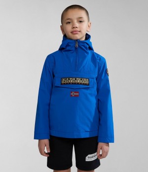 Anoraks Napapijri Rainforest Summer Anorak Jacket (4-16 YEARS) Detske Modre | 470815UIV