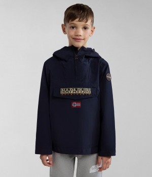 Anoraks Napapijri Rainforest Summer Anorak Jacket (4-16 YEARS) Detske Tmavo Modre | 061857HMF