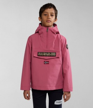 Anoraks Napapijri Rainforest Summer Anorak Jacket (4-16 YEARS) Detske Ruzove | 093764LVG