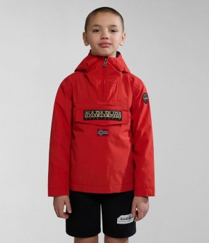 Anoraks Napapijri Rainforest Summer Anorak Jacket (4-16 YEARS) Detske Červené | 562704ESJ