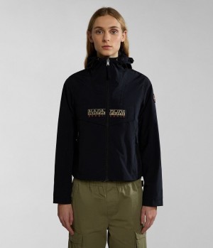 Bundy Do Dažďa Napapijri Rainforest Open Summer Jacket Damske Čierne | 431689WHI