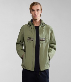 Bundy Do Dažďa Napapijri Rainforest Open Summer Jacket Panske Zelene | 257408YBK