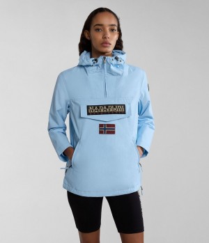 Bundy Do Dažďa Napapijri Rainforest Pocket Summer Anorak Jacket Damske Svetlo Modre | 437096TKC