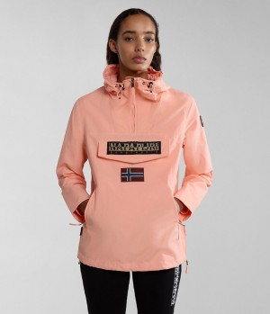 Bundy Do Dažďa Napapijri Rainforest Pocket Summer Anorak Jacket Damske Ruzove | 674108IAV