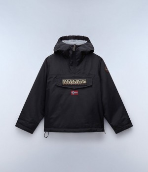 Bundy Do Dažďa Napapijri Rainforest Winter Anorak Jacket (4-16 YEARS) Detske Čierne | 602718CSX