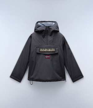 Bundy Do Dažďa Napapijri Rainforest Winter Anorak Jacket (4-16 YEARS) Detske Tmavo Siva | 736409UHI