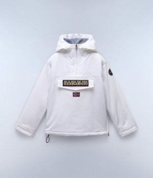 Bundy Do Dažďa Napapijri Rainforest Winter Anorak Jacket (4-16 YEARS) Detske Biele | 758129JLI