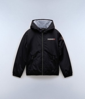 Bundy Do Dažďa Napapijri Scott Short Jacket (4-16 YEARS) Detske Čierne | 705918EIF