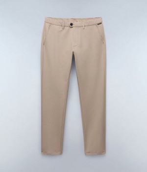 Chino Nohavice Napapijri Dease Tech Winter Chino Trousers Panske Béžové | 173942AZT