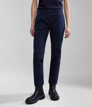Chino Nohavice Napapijri Meridian Chino Trousers Damske Tmavo Modre | 897056BPO