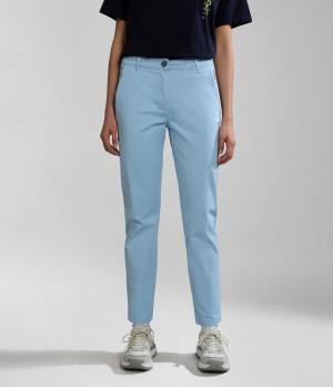 Chino Nohavice Napapijri Meridian Chino Trousers Damske Svetlo Modre | 298150AGM