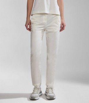 Chino Nohavice Napapijri Meridian Chino Trousers Damske Biele | 579310TUL