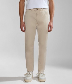 Chino Nohavice Napapijri Puyo Summer Chino Trousers Panske Béžové Strieborne | 286391AHV