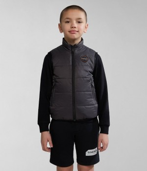 Gilet Napapijri Santafe Vest (4-16 YEARS) Detske Tmavo Siva | 475801WXE