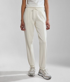 Jogger Nohavice Napapijri Iaato Summer Joggers Damske Biele | 321796FQP