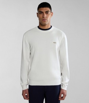 Jumpers Napapijri Barensee Jumper Panske Biele | 372068XDJ