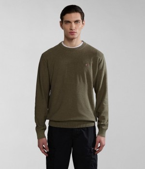 Jumpers Napapijri Linen Jumper Panske Zelene | 460127GQS