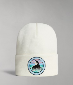 Klobuky Napapijri Mountain Beanie Damske Biele | 239468HBL