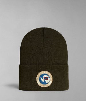 Klobuky Napapijri Mountain Beanie Panske Hnedožltý Zelene | 124567MDP