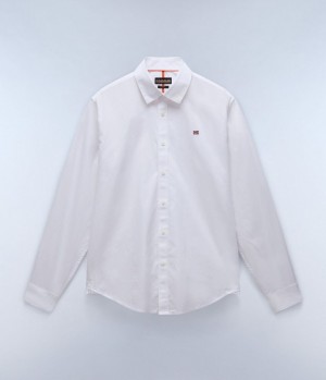 Kosele Napapijri Graie Long Sleeve Shirt Panske Biele | 368170SIQ