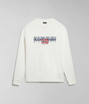 Mikiny Napapijri Aylmer Sweatshirt Panske Biele | 380561NHR