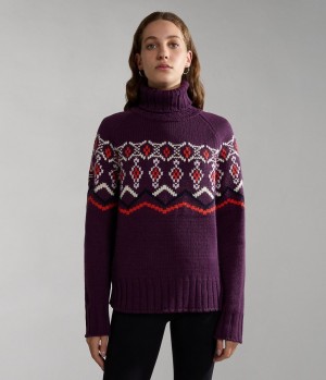 Pleteniny Napapijri Nathaniel Turtleneck Jumper Damske Nachový | 376845DUA