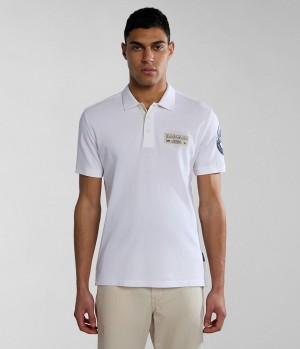 Polokosele Napapijri Amundsen Short Sleeve Polo Shirt Panske Biele | 804257FIY