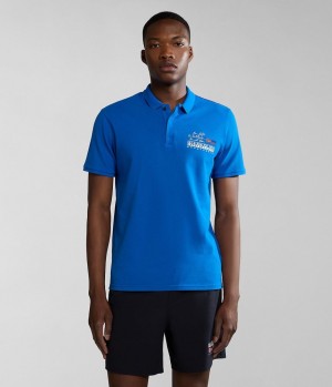 Polokosele Napapijri Colville Short Sleeve Polo Shirt Panske Modre | 815473LOA