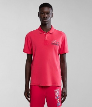Polokosele Napapijri Colville Short Sleeve Polo Shirt Panske Červené | 103428SMW