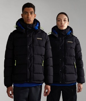 Puffer Bunda Napapijri Rick Puffer Jacket Panske Čierne | 817056YIR