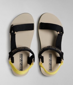 Sandale Napapijri Dahlia Sandals Damske Žlté Čierne | 017945IJK