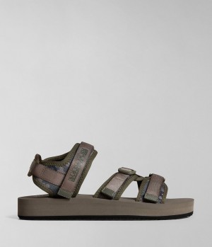 Sandale Napapijri Lark Camouflage Sandals Panske Multicolour | 714536CDZ