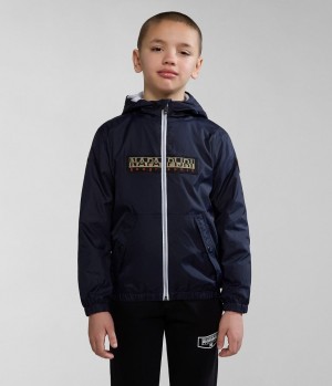 Short Jackets Napapijri Cree Short Jacket (4-16 YEARS) Detske Tmavo Modre | 169358ZHB