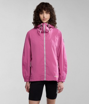 Short Jackets Napapijri Makay Windbreaker Damske Ruzove | 860319NFA