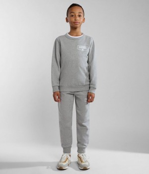 Teplaky Napapijri Cree Tracksuit (4-16 YEARS) Detske Siva | 105987YPK