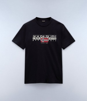 Tricko Napapijri Aylmer Short Sleeve T-Shirt Panske Čierne | 763128FZX