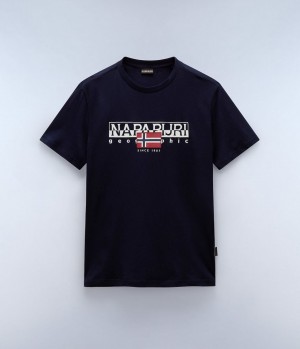 Tricko Napapijri Aylmer Short Sleeve T-Shirt Panske Tmavo Modre | 041678TWH