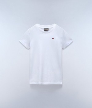 Tricko Napapijri Salis Short Sleeve T-Shirt (4-16 YEARS) Detske Biele | 906374DVT