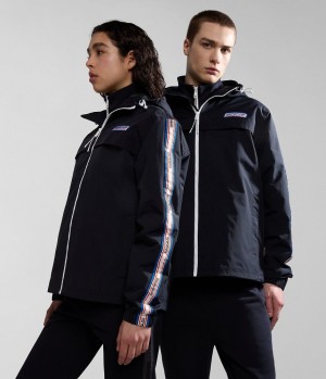 Vetrovka Napapijri Grober Packable Jacket Panske Čierne | 928054LVJ
