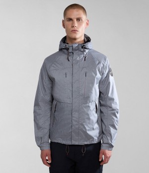 Vetrovka Napapijri Makay Windbreaker with Dyneema Panske Siva | 986320EIY