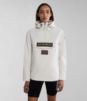 Vetrovka Napapijri Rainforest Summer Anorak Jacket Damske Biele | 504986TLD