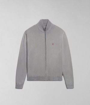 Zip Jumpers Napapijri Decatur Full-Zip Jumper Panske Siva | 436892MHK