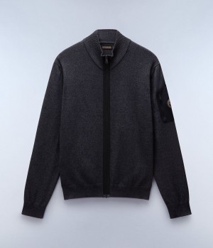 Zip Jumpers Napapijri Gardy Full-Zip Jumper Panske Čierne | 250984OYE