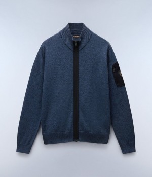 Zip Jumpers Napapijri Gardy Full-Zip Jumper Panske Modre Siva | 019764UCW