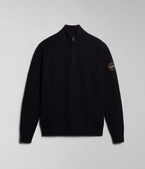 Zip Jumpers Napapijri Gwich Half-Zip Jumper Panske Tmavo Modre | 831940ZGU